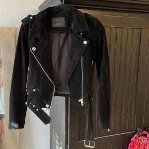 Womens Blank NYC Suede Moto Jacket